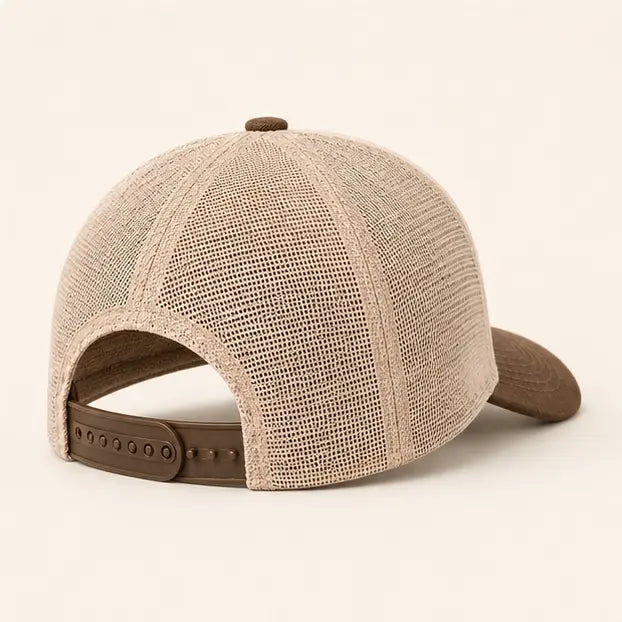Bone / Brown LIDZ cap — rear three-quarter
