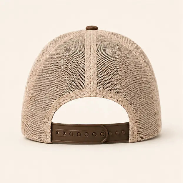Bone / Brown LIDZ cap — rear view