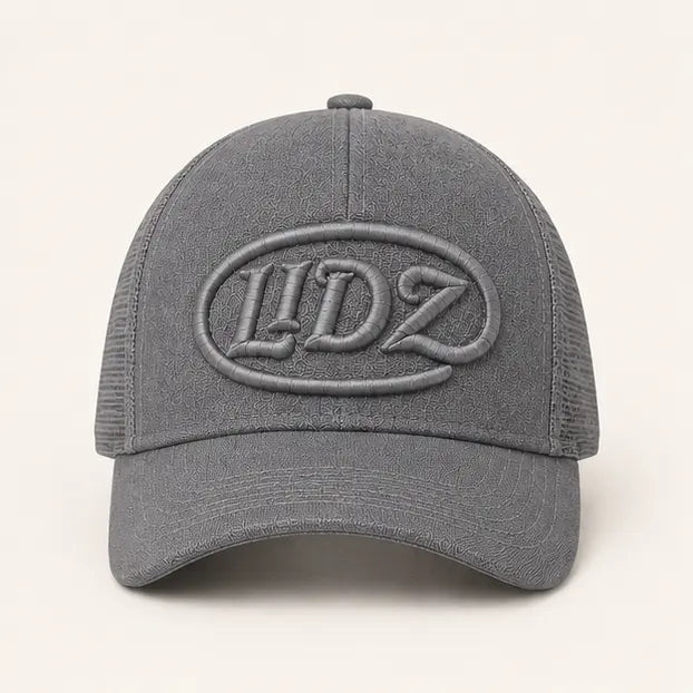 Concrete Grey LIDZ cap — front view