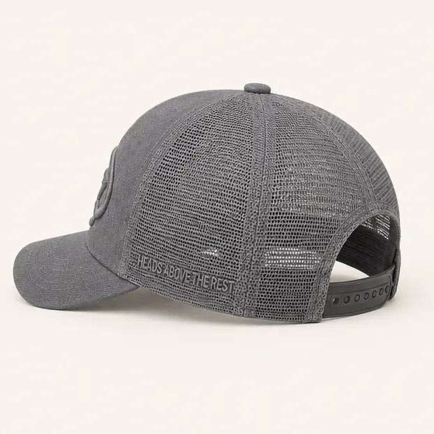 Concrete Grey LIDZ cap — rear three-quarter