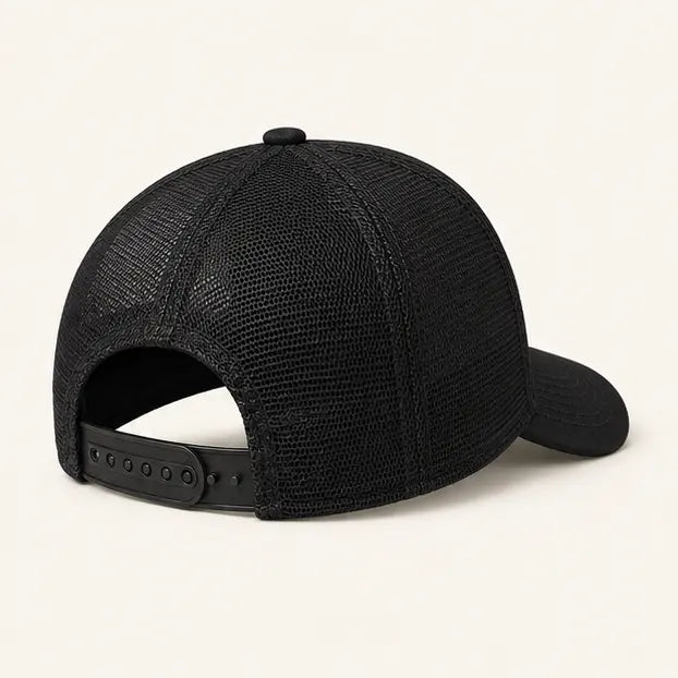 Midnight Black LIDZ cap — rear three-quarter